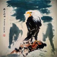 中国书法家协会会员 卞云仙花鸟画作品《雄居山林》